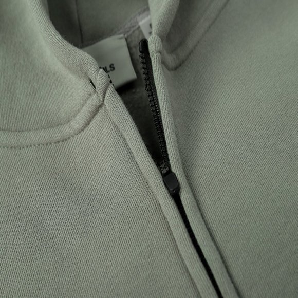 Fear Of God Essentials Fleece Zip Green Hoodie - Picture 13 of 14